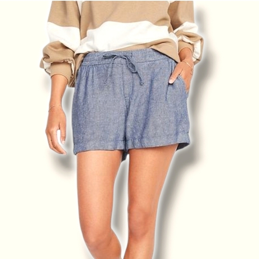 Old Navy Lightweight Coastal Linen Shorts M